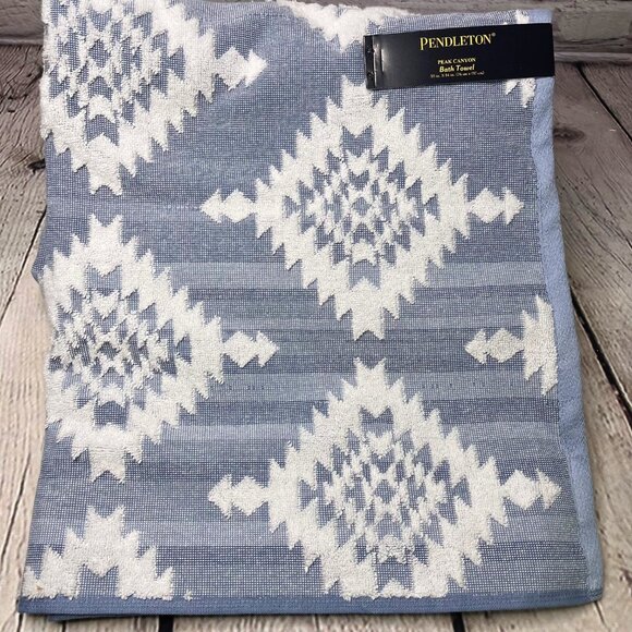 Pendleton Peak Canyon Blue Bath Hand Towels Set of 4 - Picture 2 of 6
